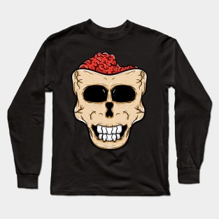 Skull head with brain Long Sleeve T-Shirt